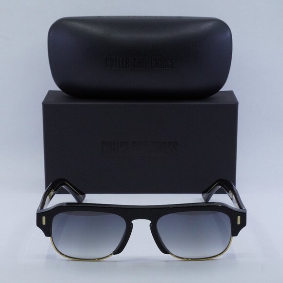 Final Price! Cutler and Gross CG1353S 001 Black on Crystal/Grey Sunglasses - Picture 2 of 7